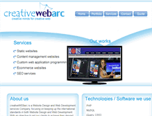 Tablet Screenshot of creativewebarc.com